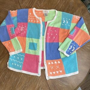 Vintage Mandal Bay Vibrant Patchwork Women's Cardigan